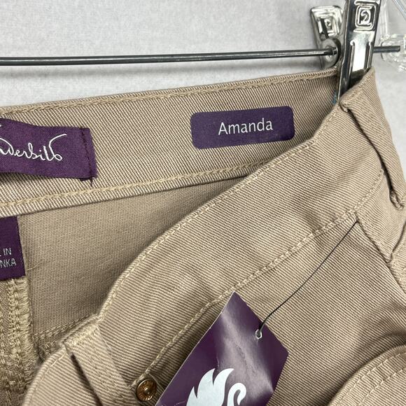 GLORIA VANDERBILT Jeans 16 Amanda Tapered Heritage Fit Stretch Twill Brown NEW - Picture 9 of 15